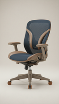Managerial chair with polished mesh back