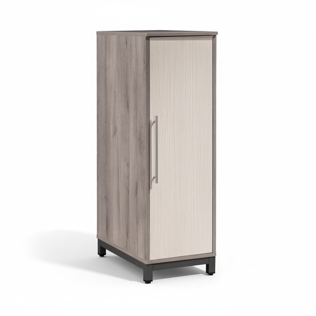 MX3 SINGLE MEDIUM HEIGHT CABINET WITH WOODEN DOOR (7111237140563)