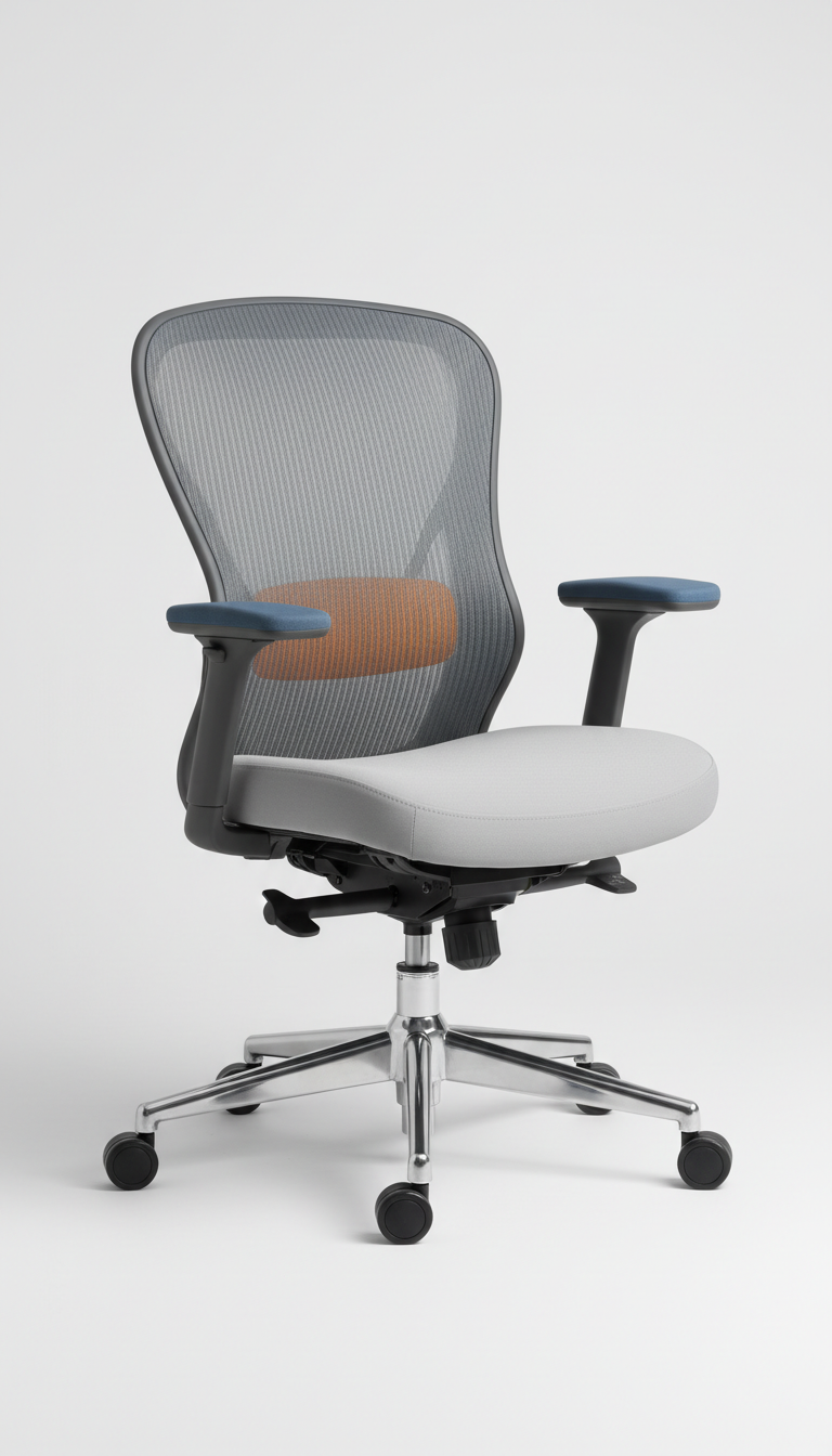 Task chair with breathable mesh back